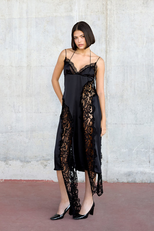 Black Slip Dress – Soft Darkness